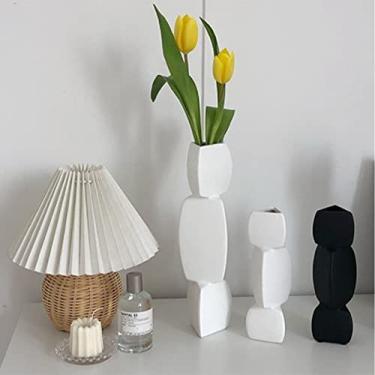 Imagem de Generic Vaso de Raiz de Lótus Exclusivo, Vaso de Flores Decorativo de Cerâmica Bonito para Decoração de Casa S:6,9x6,9x21cm (Grande)