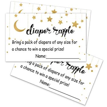 Imagem de 50 bilhetes para chá de fraldas para meninas ou meninos, jogo de chá de bebê, traga um pacote de fraldas para ganhar lembranças