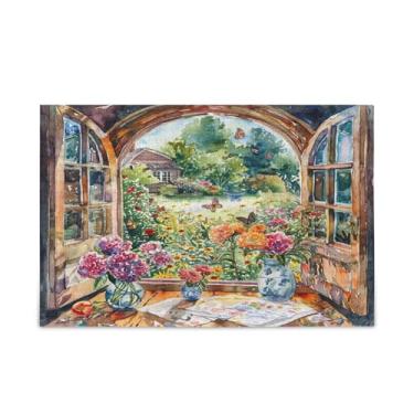 Imagem de YETTASBIN Quebra-cabeça de madeira para jardim de flores, 500 peças para adultos, adolescentes e crianças, jogo divertido para a família para presente de férias, presente de decoração de casa