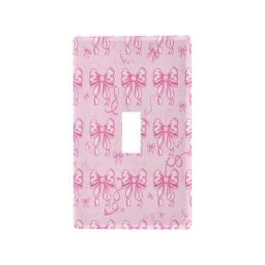 Imagem de Wassud Laços delicados com fitas, interruptor de luz, placa decorativa para tomada de parede, para tomadas elétricas, interruptor único, 11 x 7 cm
