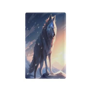 Imagem de Wassud Placa de cobertura para interruptor de luz, 1 capa de tomada em branco, placa de parede, lobo feroz, decoração de casa, sala de estar, quarto, decoração