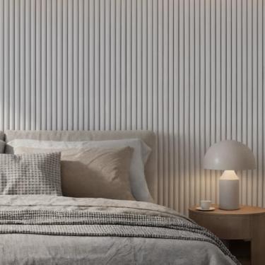 Imagem de Meu Rodapé Painel Ripado Autocolante Flexível de EVA Branco | Linha POP (Branco, 2,5 Metros)