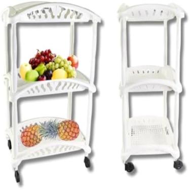 Imagem de Organizador Vertical Triplo Fruteira Branco 3 Andares