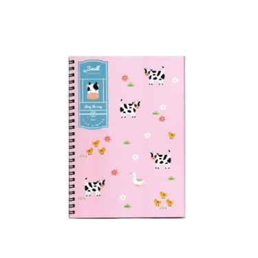 Imagem de Caderno Espiral Capa Flexível Pequeno Estampa Vaquinha- Tamanho 21x14,8 cm- 40 folhas Decoradas- Miolo Pautado