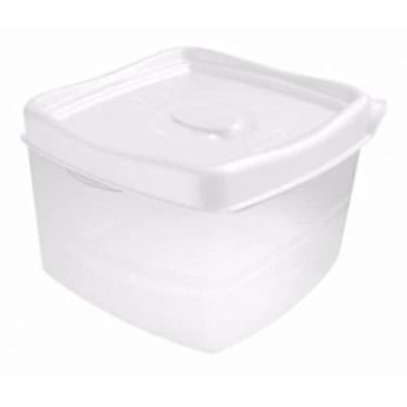 Imagem de Pote Wave Quadrado Plasvale 600 ml – Micro‑ondas e Freezer