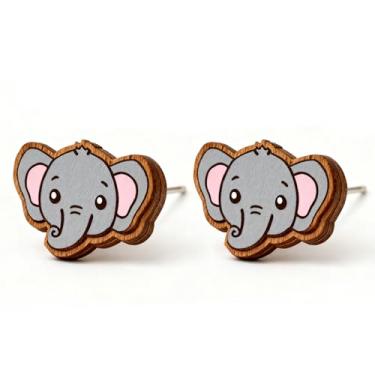 Imagem de Brincos de madeira para mulheres, pé grande, softball, tênis, pinguim, tartaruga, cão, gato, vaca, pato, Papai Noel, preguiça, hipopótamo, margarida, golfinho, fofo, vintage, hipoalergênico, brincos