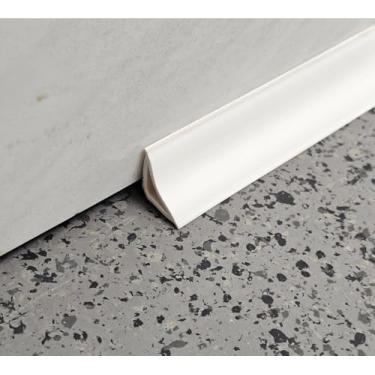 Imagem de Flexível, descasque e cole para moldagem de parede, tira de calafetagem autoadesiva, molde de acabamento de canto para teto, backsplash, borda de azulejo, bancadas, rodapé, balcões, piso e mais