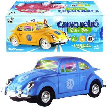 Imagem de Fusca de Brinquedo Carrinho Bate e Volta Com Música Divertida Gira 360