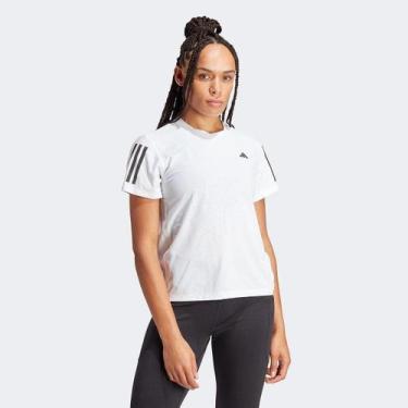 Imagem de Camiseta Adidas Own The Run Base Feminina, Branco, Preto, G