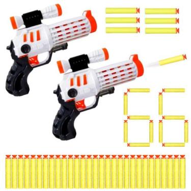 Imagem de Kit 2 Pistola Ner Arminha com Mira e 26 Dardos Tiro ao Alvo - Fun Game