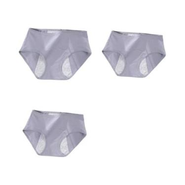 Imagem de Calcinhas Menstruais De Algodão Para Mulheres Com Grande Fluxo 3PCS À 