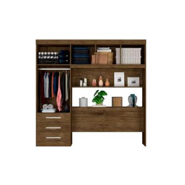 Imagem de Guarda Roupa 5 Portas Dormitório Cancun Casal Com Cabeceira - Mega Fac