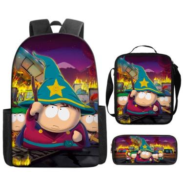 Imagem de Conjunto de mochilas South Parks Erics Cartmans Anime School 3 unidades