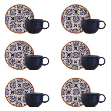 Imagem de Conjunto De Xícara De Chá Com Pires 06 Peças Coup New Asteca Porto Brasil