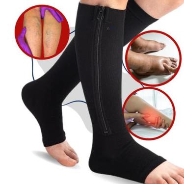 Imagem de Meia De Compressão fechamento em Ziper Para Varizes E Trombose - Ergo 