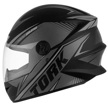 Imagem de Capacete Moto Fechado R8 Preto/Prata Tam. 62