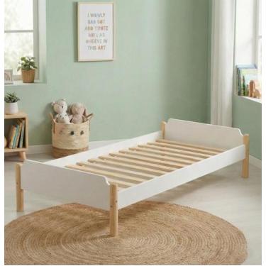 Imagem de Cama Auxiliar Infantil Solteiro Empilhável Arredus em Madeira Maçica /