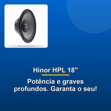 Imagem de Alto Falante Hinor Hpl 18 1000w Rms 8r Subwoofer