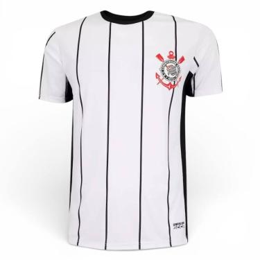Imagem de Camisa Corinthians Fitness Coimbra Masculina Listrada Branca