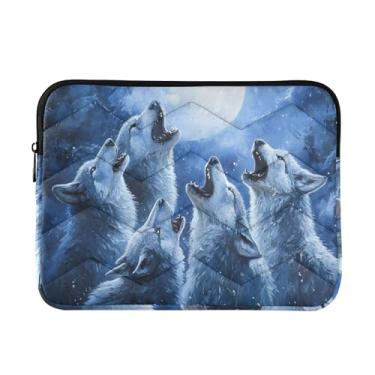 Imagem de Capas para laptop Howling Wolves Moon capa protetora à prova de choque para notebook capa para dispositivo eletrônico portátil, 15-15,6 polegadas