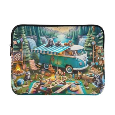 Imagem de Capa para laptop 13, 13,3, 35 cm, verde floresta, à prova de choque, capa protetora para notebook portátil para dispositivo eletrônico