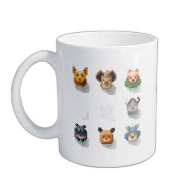 Imagem de Caneca Xícara de Café Porcelana 300ml Com Desenho de Jogos de Animais