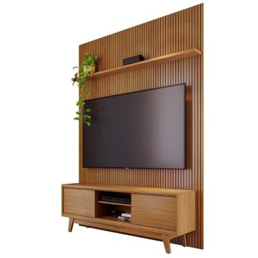 Imagem de Painel E Bancada Tv 65 Polegadas  Cm Milo Madetec Cumaru