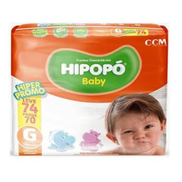 Imagem de Fralda Descartável Hipopó Baby Tamanho, M G XG XXG - Tamanhos Variados