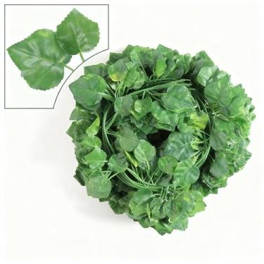Imagem de Guirlanda de hera artificial (1 pacote, 210 cm) - Vinhas falsas para decoração de parede, plantas falsas, pano de fundo de casamento, decoração de quarto, vegetação de festa, videiras penduradas em