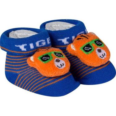 Imagem de Meia Bebê Pantufa Divertida Recém Nascido Menino Algodão Confortável M