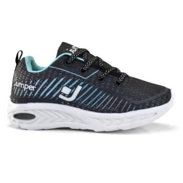 Imagem de Tênis Infantil Esportivo Masculino Feminino Unissex Jumper Confortável Resistente a Água Antiderrapante Solado Microexpandido (Preto e Verde, BR, Criança de 4 a 8 anos, Numérico, P, 31)