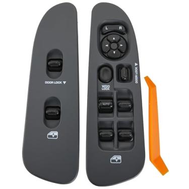 Imagem de ZAPOSTS Interruptor mestre de janela elétrica do lado do motorista e do passageiro para Dodge Ram 1500/2500/3500 2002-2009, Dakota 2001-2004, Sprinter 2500 2005-2009, painel cinza