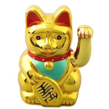 Imagem de FENNYYAR Fortune Cat Golden Waving Arm Decoration, 13 cm 13.0 cm, Fortune Lucky Cat Nova Loja Presente de Abertura
