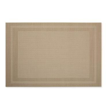 Imagem de Kit 4 ou 6 Jogo Americano Mesa Posta Antiderrapante Resistente ao Calor para Jantar (quadradas bege,4 Pecas)