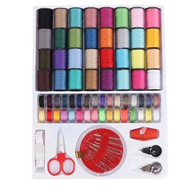 Imagem de GLOGLOW Outras Necessidades Diárias Domésticas Conjunto Portátil Com Tesoura, Linha, Agulhas, Fita Métrica, Kit de Costura de Viagem Com 32 Núcleos de Linha, Compacto Nan