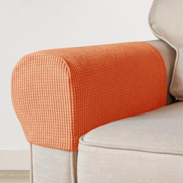 Imagem de Capas para cadeira de apoio de braço, conjunto de 2 capas de poltrona elásticas para braços, capas de braço de sofá de poliéster elastano antiderrapantes capas para poltronas reclináveis para protetor