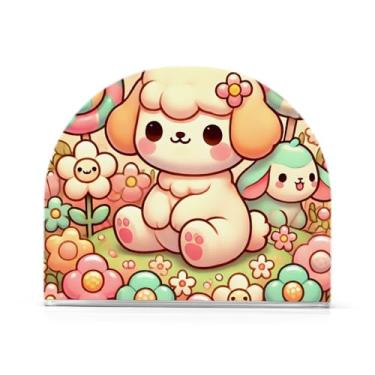 Imagem de Porta-guardanapos de mesa vermelho Bold Puppy, pacote com 2 porta-guardanapos para mesas, suporte de acrílico