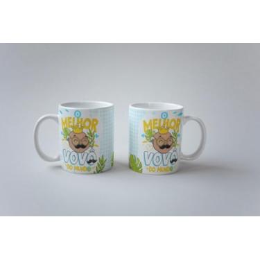 Imagem de Caneca A Melhor Vovó do Mundo O Melhor Vovô do Mundo Porcelana Personalizada 325ml (Vovô)