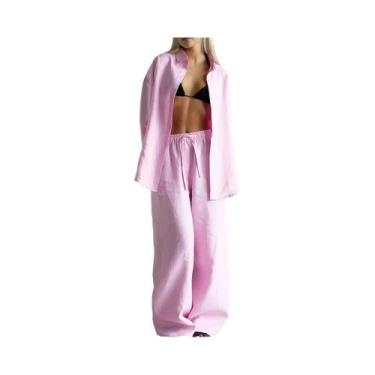 Imagem de Conjunto Feminino Elegante De Camisetas De Manga Longa E Calças De Per