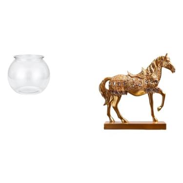 Imagem de Whtkoph Pequeno Aquário Transparente, Ornamento para Casa, Vaso em Formato de Aquário, Mesa, Quarto, Escrivaninha, Sala de Estar, Decoração de Casa, Estatueta