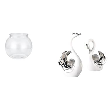Imagem de Whtkoph Pequeno Aquário Transparente, Ornamento Transparente, Tigela, Vaso, Mesa, Quarto, Escrivaninha, Sala de Estar, Estatuetas Decorativas para Casa,