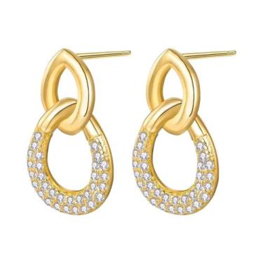 Imagem de Brincos De Argola Minimalistas Em Prata Esterlina 925 Com Pérola E Laç