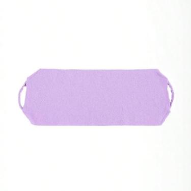 Imagem de 1 peça de toalha esfoliante traseira de nylon esfregão forte espesso com alças duplas para chuveiro, banho, casa, spa, academia, limpeza profunda, roxo