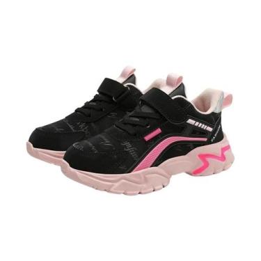 Imagem de Tênis Casuais De Couro Rosa Para Meninas, Leves E Fashionáveis, Para I