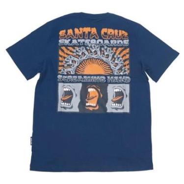 Imagem de Camiseta Santa Cruz Screaming Connect - Azul Marinho-Masculino