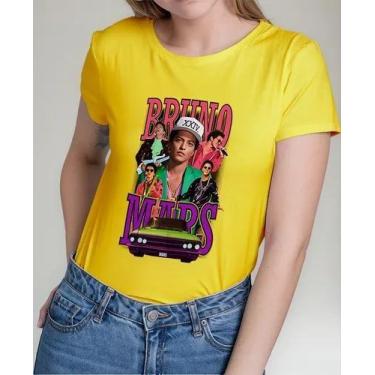 Imagem de Camiseta Camisa Adulto Masculina Feminina Algodão Bruno Mar s Música P