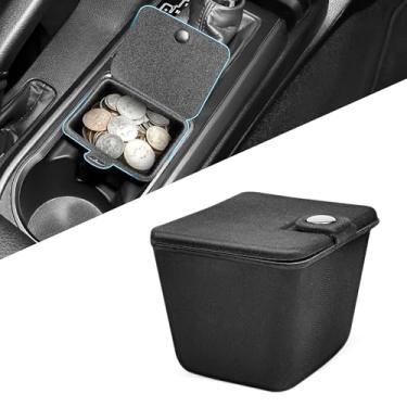 Imagem de sukemichi Suporte de moedas para acessórios Toyota Tacoma 2016-2023, organizador de moedas de console central para acessórios interiores Tacoma de 3ª geração, assento dianteiro, suporte de copo para