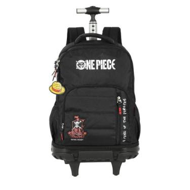 Imagem de Mochila One Piece de Rodinhas Escolar Filme Passeio Juvenil, Preto