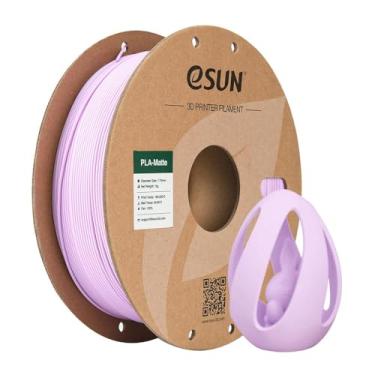 Imagem de eSUN Filamento PLA fosco filamento de impressão 3D de 1,75 mm, carretel de papelão de 1 kg (1 kg) filamento de impressora 3D PLA para a maioria das impressoras 3D FDM, lilás