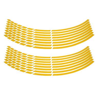 Imagem de Generic Adesivos Refletivos para Rodas, Decoração à Prova D'água para Carros e Motocicletas, 16-18 Polegadas, Acessórios para Entusiastas de Motocicletas (Amarelo)
